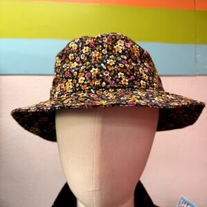 Floral Corduroy Bucket Hat